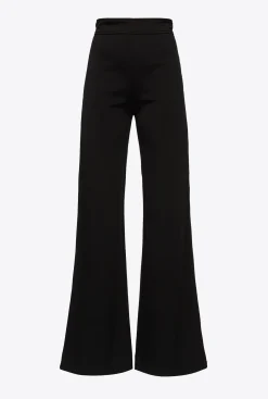 Tailleurs Et Ensembles|PINKO Pantalon Pattes D'Elephant Noir Limousine