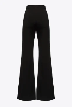 Tailleurs Et Ensembles|PINKO Pantalon Pattes D'Elephant Noir Limousine