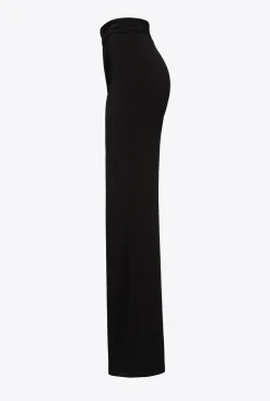 Tailleurs Et Ensembles|PINKO Pantalon Pattes D'Elephant Noir Limousine