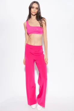 Tailleurs Et Ensembles|PINKO Pantalon Pattes D'Elephant Rouge Framboise