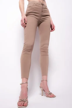 Jeans|PINKO Pantalon Skinny A Ceinture Love Birds Beige Castor