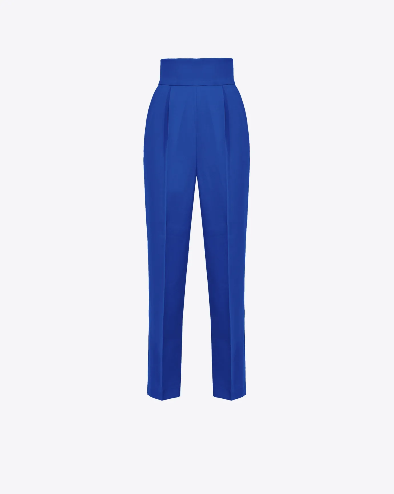 Tailleurs Et Ensembles|PINKO Pantalon Taille Haute En Crepe Stretch Bleu Spectre