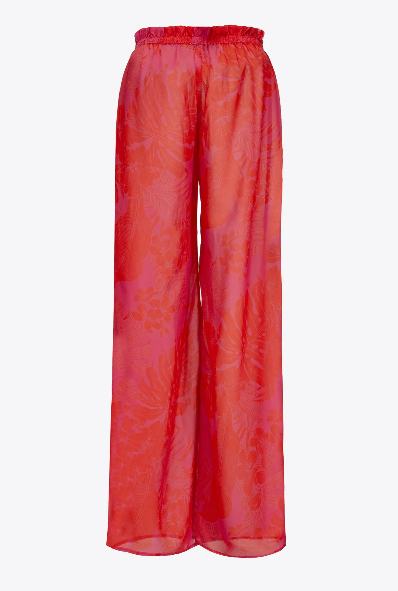 Maillots De Bain|PINKO Pantalon Wide Leg A Imprime Floral Multicolore Rose/Orange