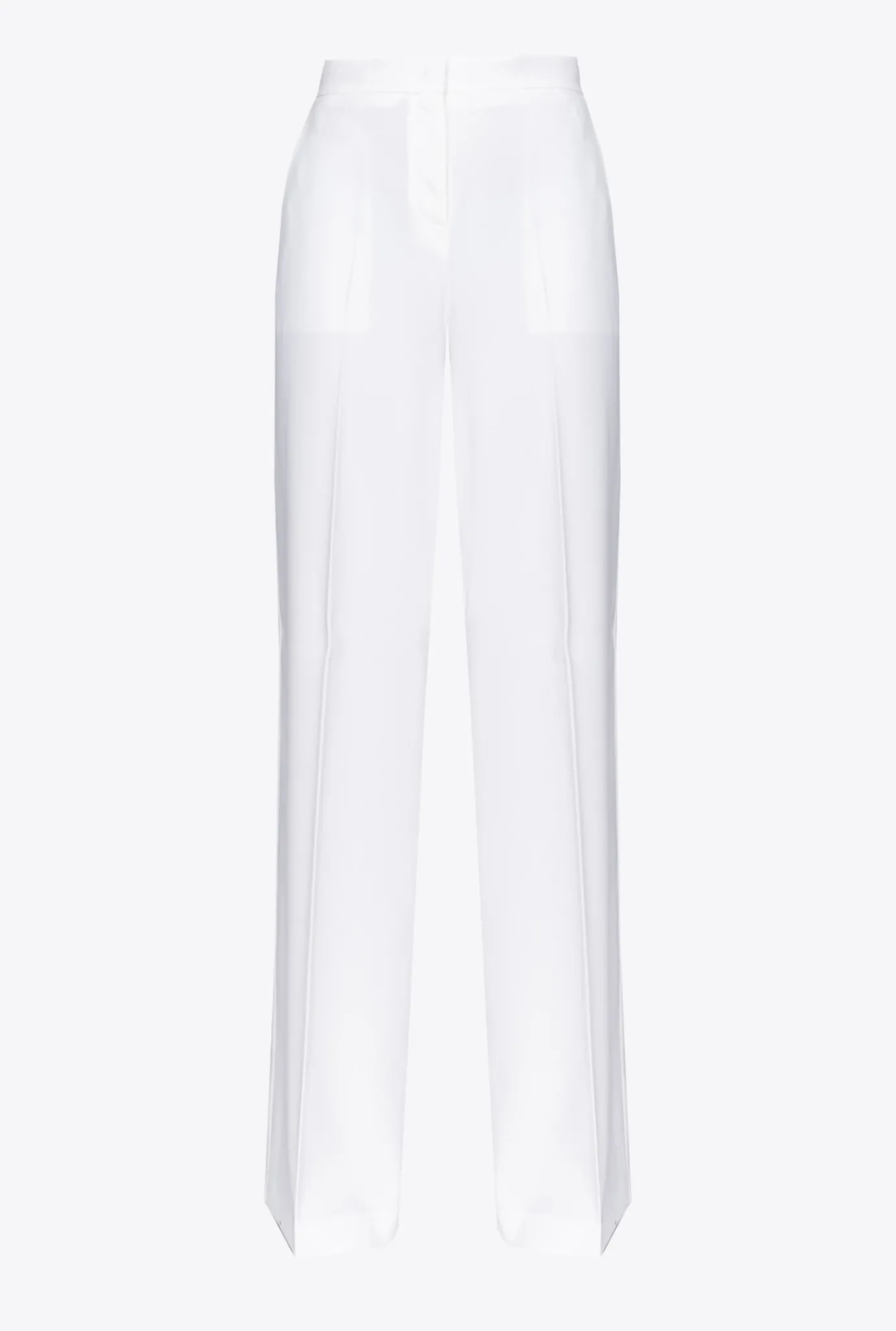Tailleurs Et Ensembles|PINKO Pantalon Wide Leg Stretch Blanc Nimbus