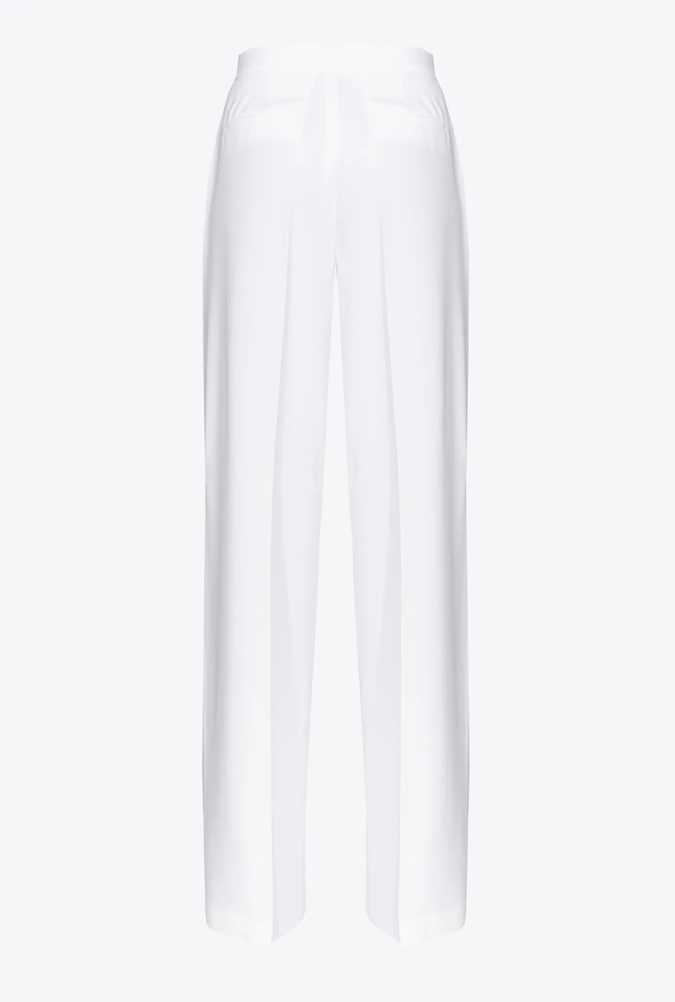 Tailleurs Et Ensembles|PINKO Pantalon Wide Leg Stretch Blanc Nimbus