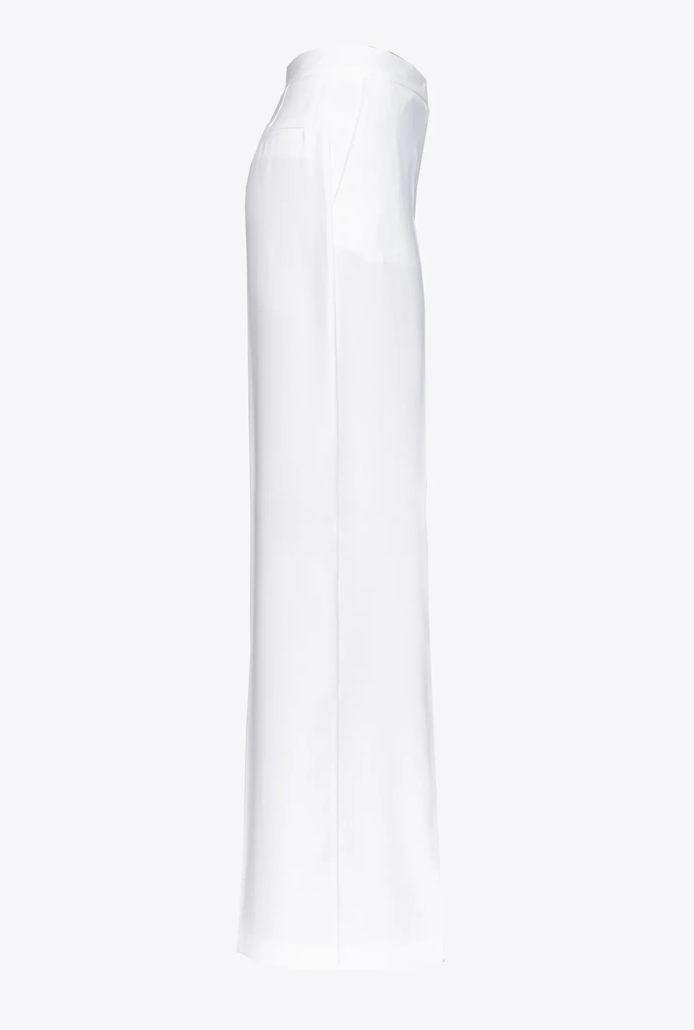 Tailleurs Et Ensembles|PINKO Pantalon Wide Leg Stretch Blanc Nimbus