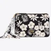 Autres Accessoires|PINKO Pochette Flat Bag En Canvas Recycle Imprime Noir/Beurre