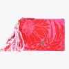 Autres Accessoires|PINKO Pochette Flat Bag En Canvas Recycle Imprime Rose/Rouge