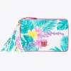 Autres Accessoires|PINKO Pochette Flat Bag En Canvas Recycle Imprime Multi. Blanc/Jaune