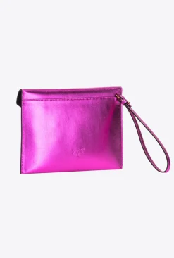 Sacs De Soirée|PINKO Pochette Flat Bag Lamee Rose Pinko-Or Antique