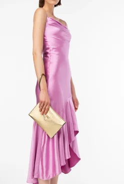Sacs De Soirée|PINKO Pochette Flat Bag Lamee Or-Or Antique