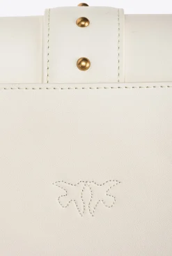 Sacs À Bandoulière|PINKO Pocket Love Bag One Simply Blanc+Blanc-Or Antique