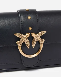 Sacs À Bandoulière|PINKO Pocket Love Bag One Simply Noir-Vieil Or