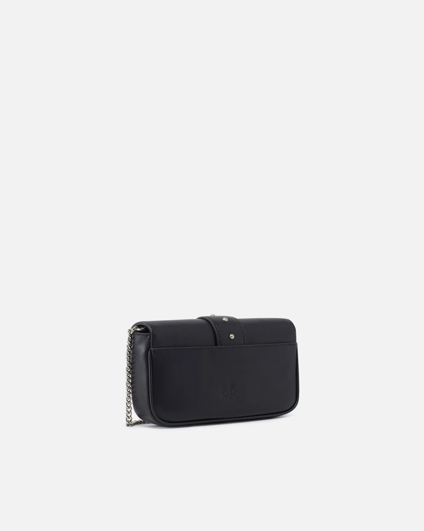 Sacs À Bandoulière|PINKO Pocket Love Bag One Simply Noir-Vieil Argent