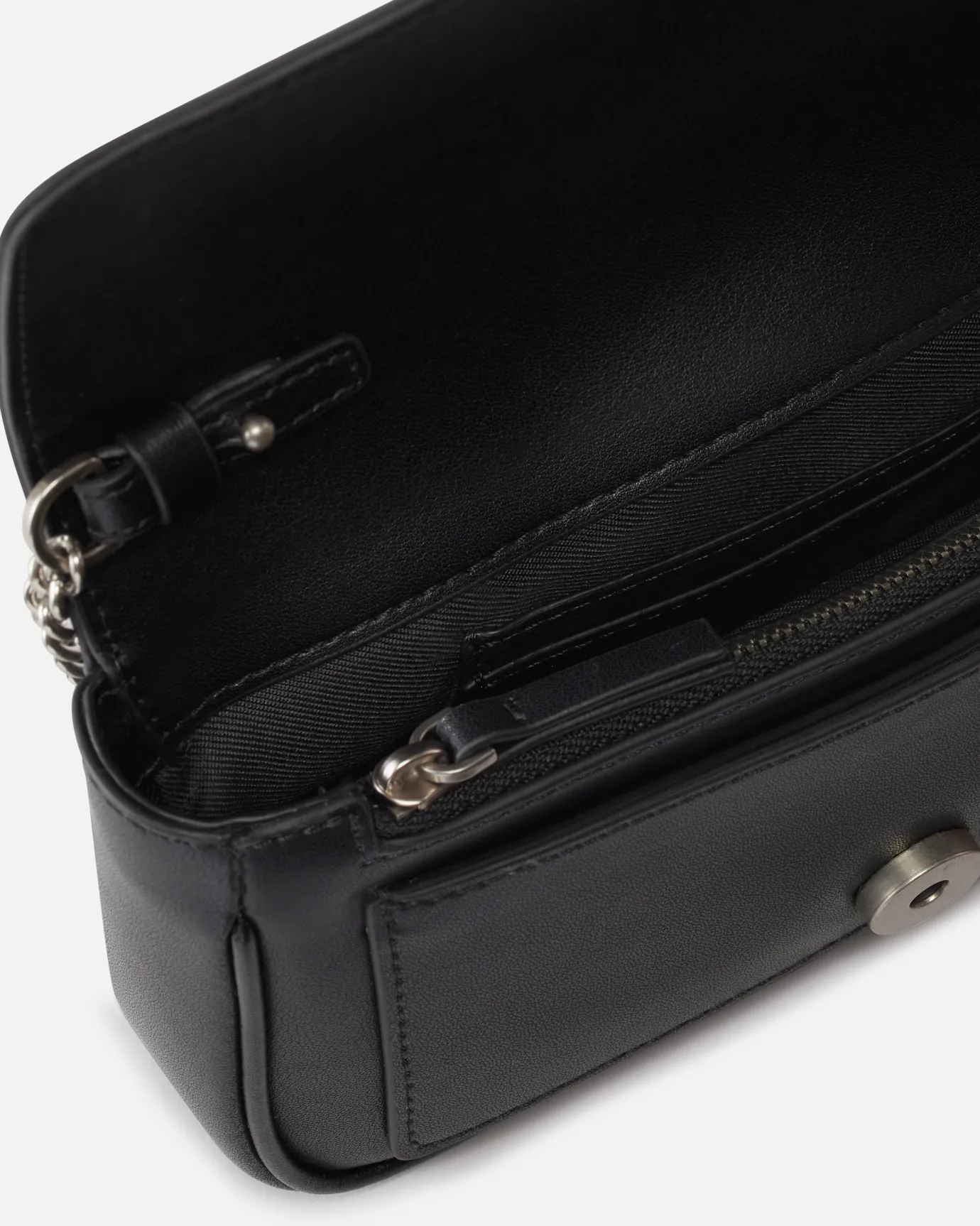 Sacs À Bandoulière|PINKO Pocket Love Bag One Simply Noir-Vieil Argent