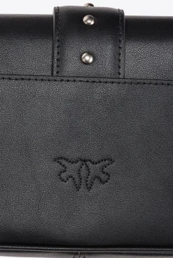 Sacs À Bandoulière|PINKO Pocket Love Bag One Simply Noir-Vieil Argent