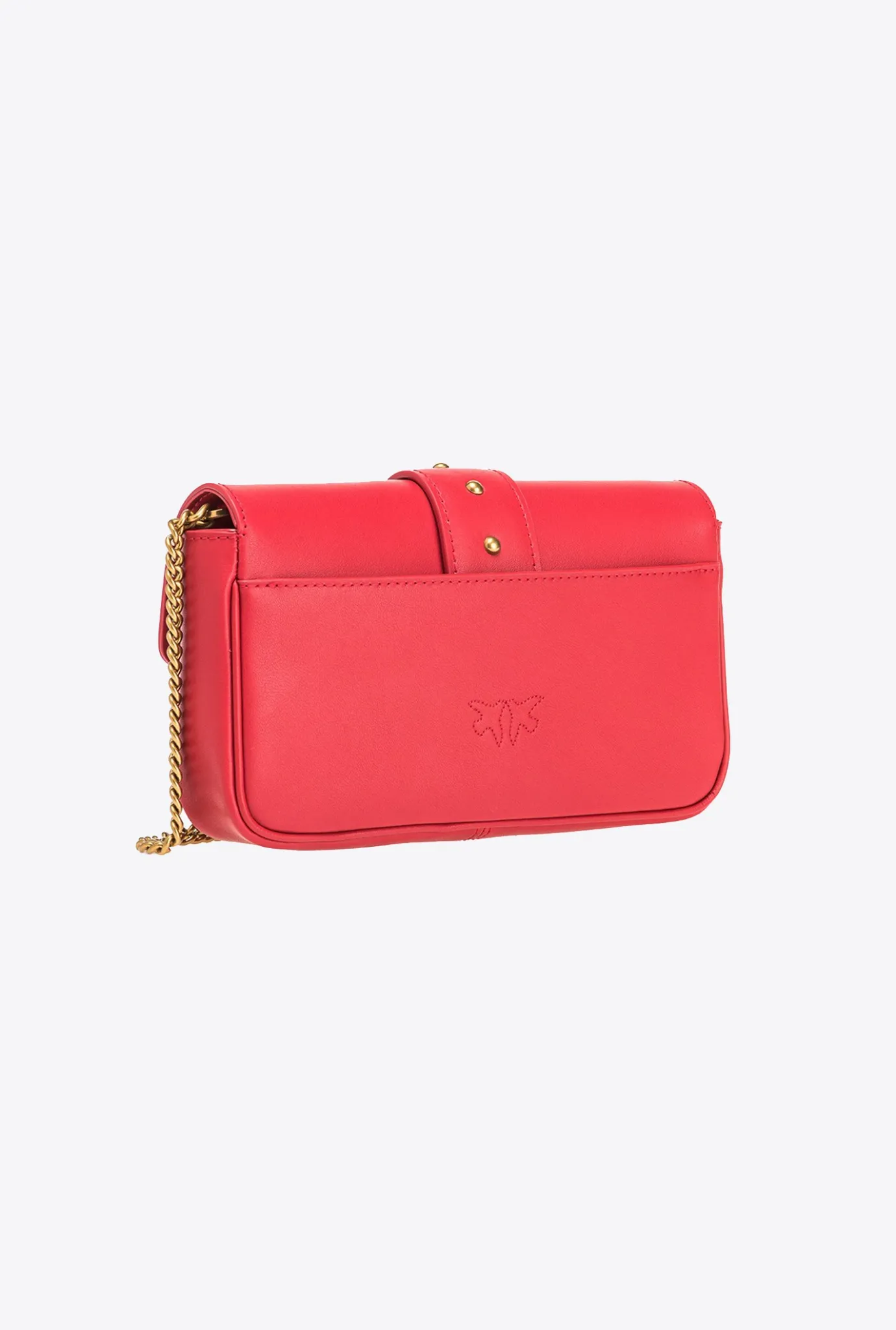 Sacs À Bandoulière|PINKO Pocket Love Bag One Simply Rouge Grenat-Or Antique
