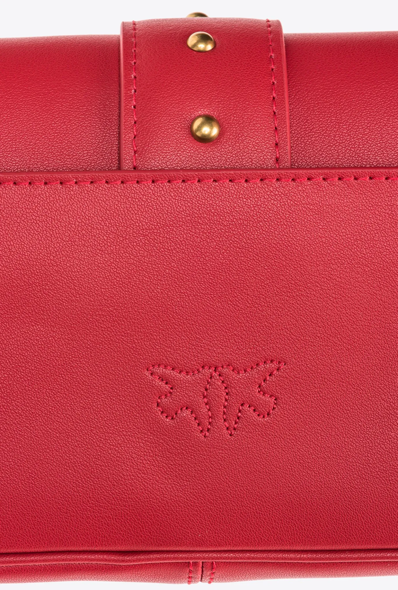 Sacs À Bandoulière|PINKO Pocket Love Bag One Simply Rouge Grenat-Or Antique