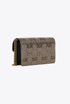 Sacs De Soirée|PINKO Pocket Love Bag Shiny Logo Or-Or Antique