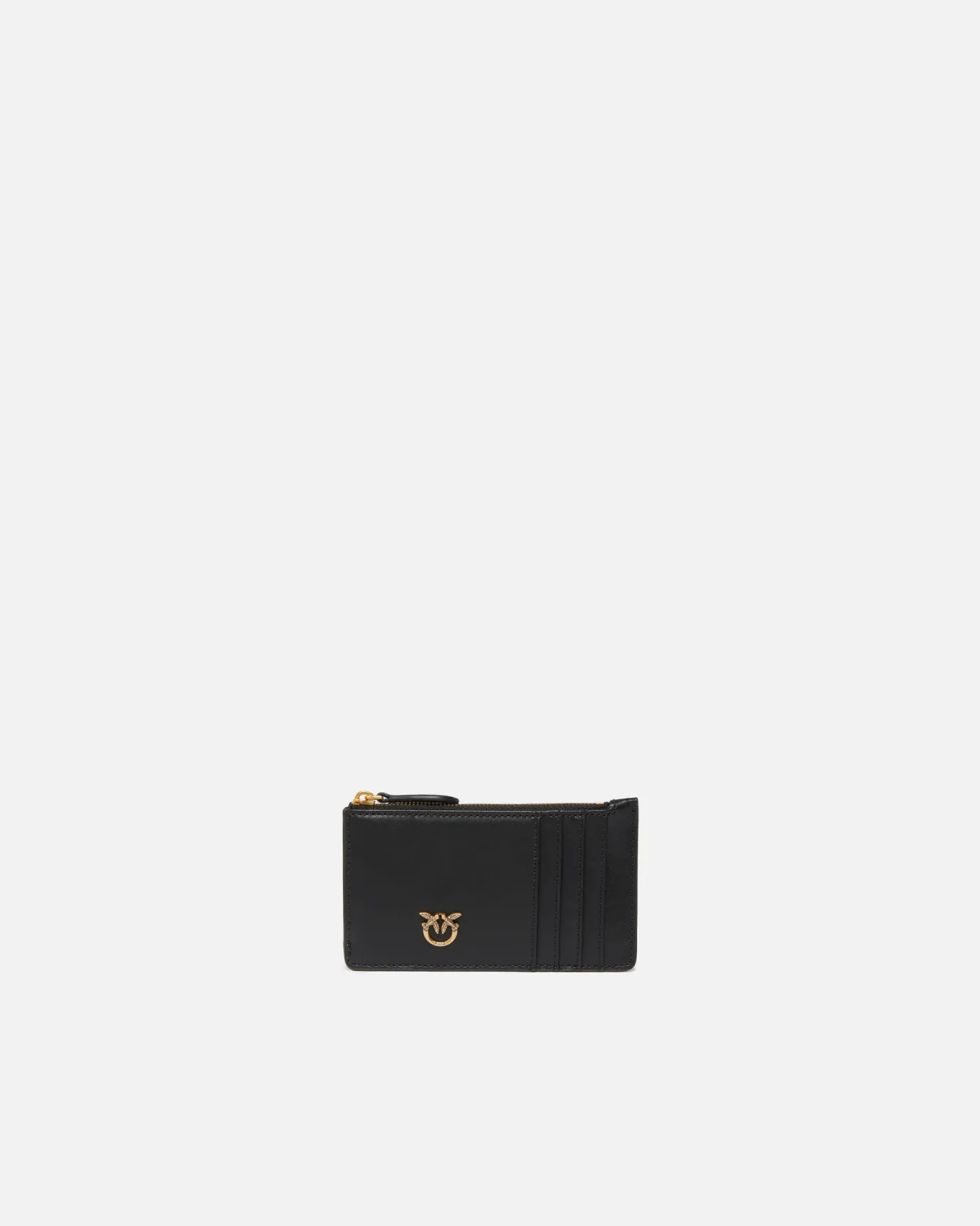 Maroquinerie|PINKO Porte-Cartes Zippe Noir-Vieil Or