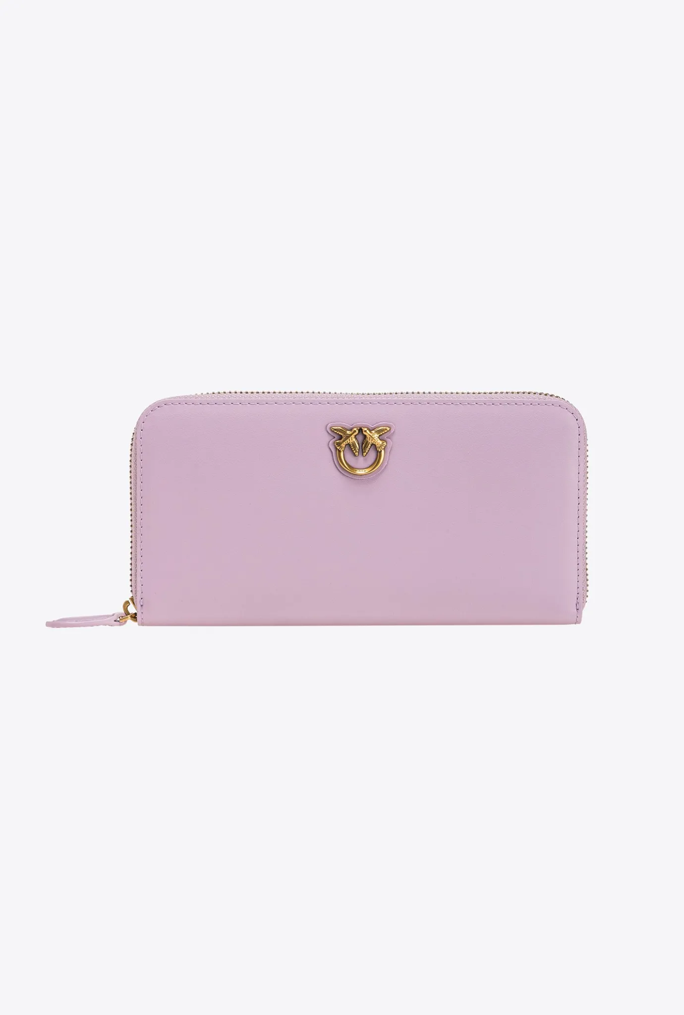 Maroquinerie|PINKO Portefeuille A Contour Zippe En Cuir Iris-Or Antique