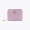 Maroquinerie|PINKO Portefeuille Carre A Contour Zippe En Cuir Iris-Or Antique