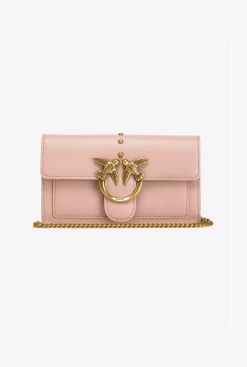 Sacs À Bandoulière|PINKO Portefeuille Love Bag Simply Rose/Rose Poudre-Or Antique