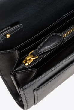 Sacs À Bandoulière|PINKO Portefeuille Love Bag Simply Noir-Vieil Or