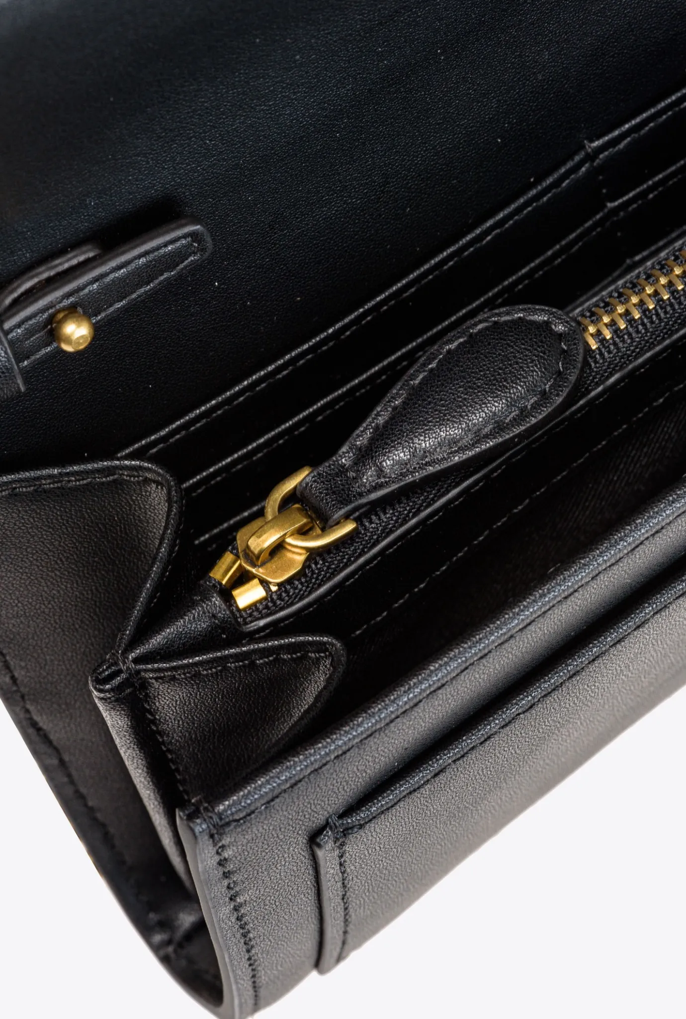 Sacs À Bandoulière|PINKO Portefeuille Love Bag Simply Noir-Vieil Or