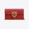 Sacs À Bandoulière|PINKO Portefeuille Love Bag Simply Rouge Rubis-Or Antique