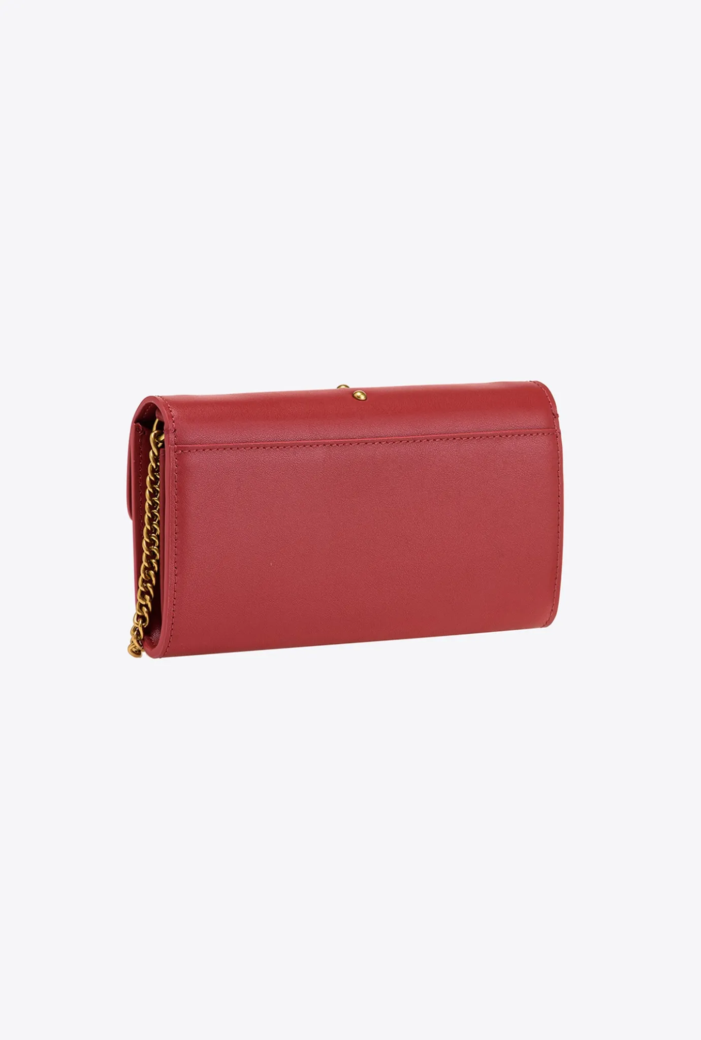 Sacs À Bandoulière|PINKO Portefeuille Love Bag Simply Rouge Rubis-Or Antique