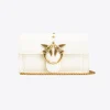 Sacs À Bandoulière|PINKO Portefeuille Love Bag Simply Blanc+Blanc-Or Antique