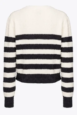 Pièces En Maille|PINKO Pull Avec Coeur En Intarsia Multi. Blanc/Noir/Rouge