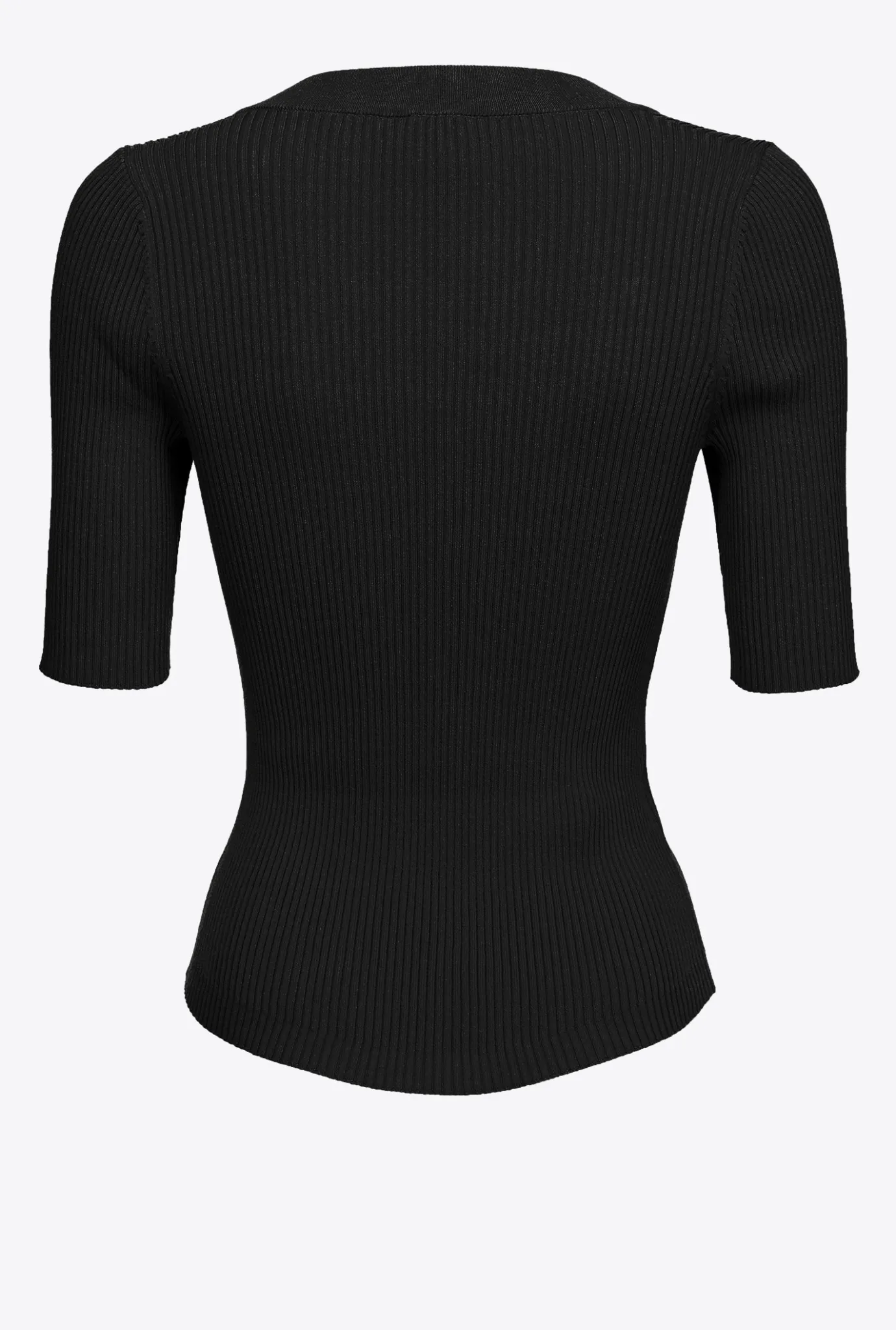 Tailleurs Et Ensembles|PINKO Pull Cotele A Boutons Dores Noir Limousine