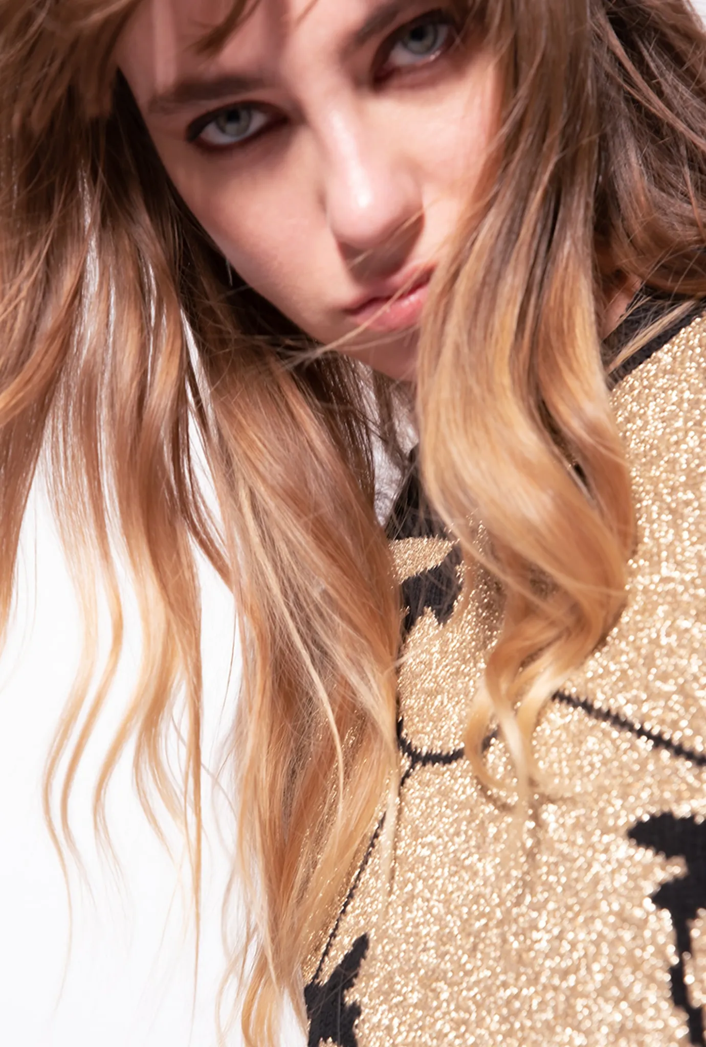 Tailleurs Et Ensembles|PINKO Pull Court En Jacquard Monogram Or/Noir