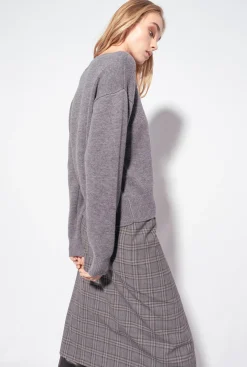 Pièces En Maille|PINKO Pull Love Birds Gris Pluie Fine