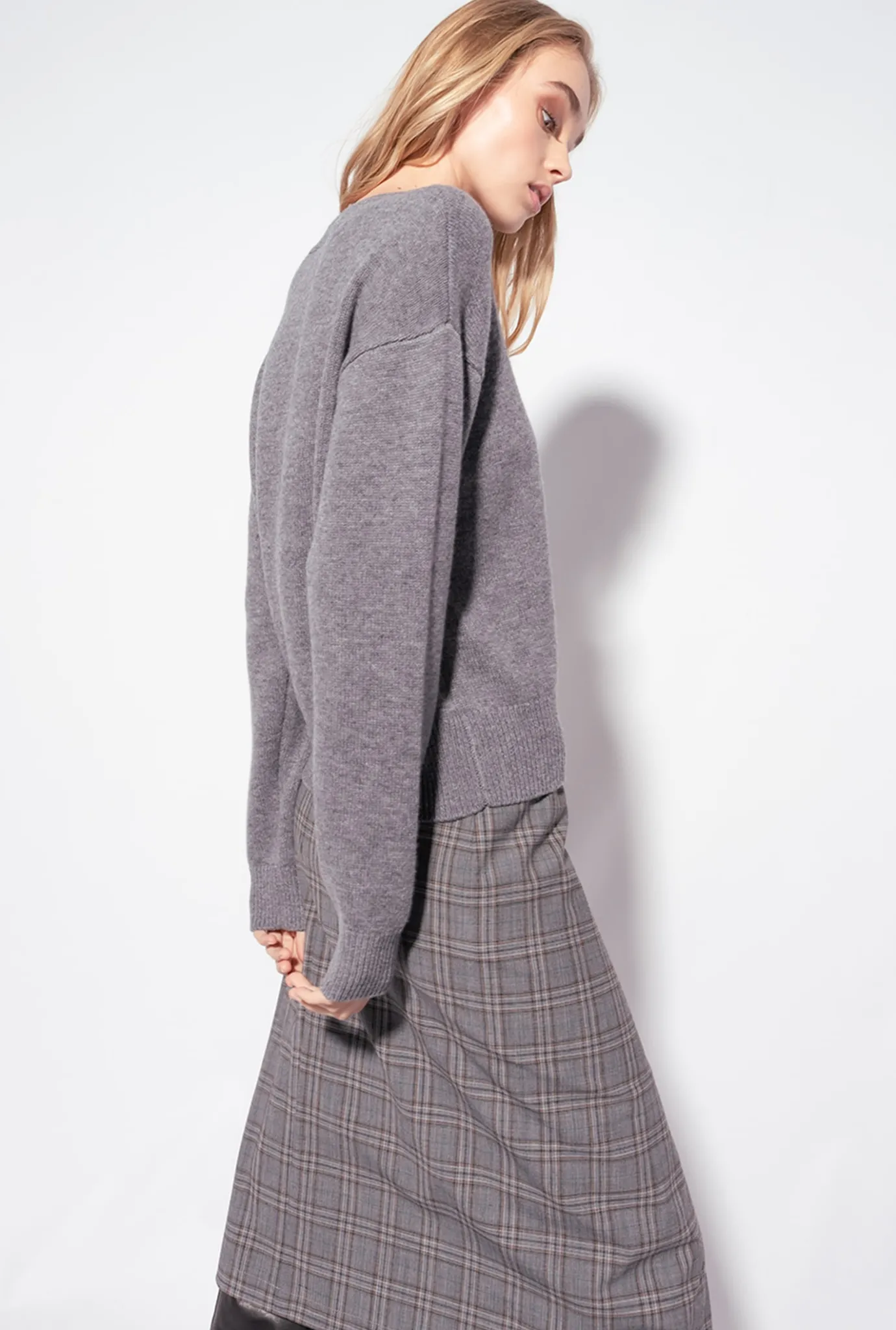 Pièces En Maille|PINKO Pull Love Birds Gris Pluie Fine