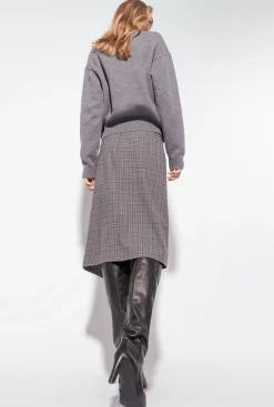 Pièces En Maille|PINKO Pull Love Birds Gris Pluie Fine