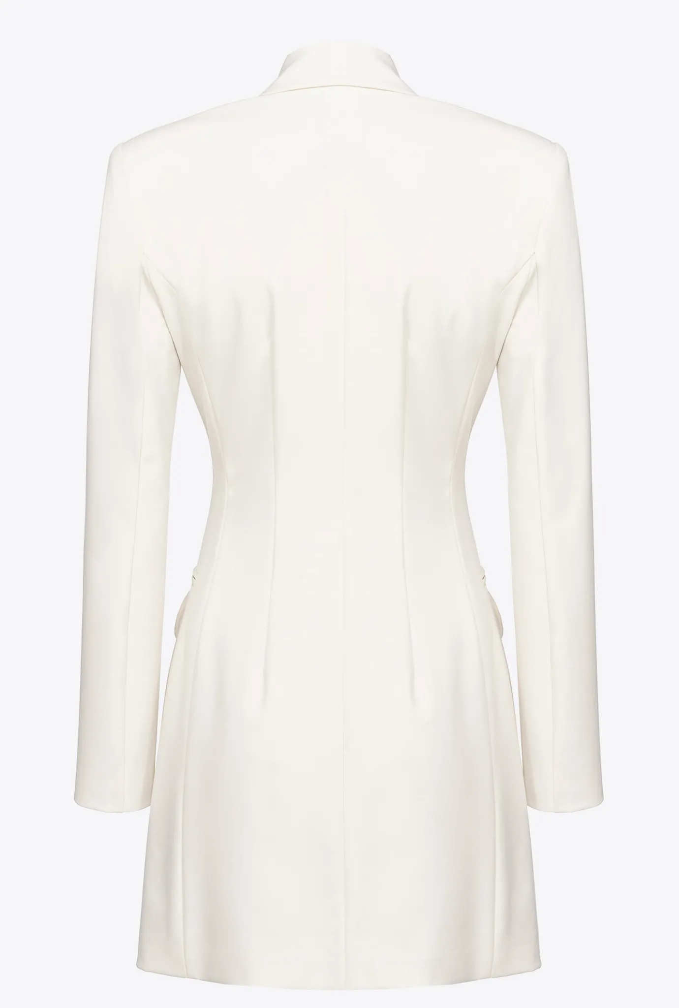 Vestes|PINKO Robe Blazer A Lacets Rose Fume Blanc