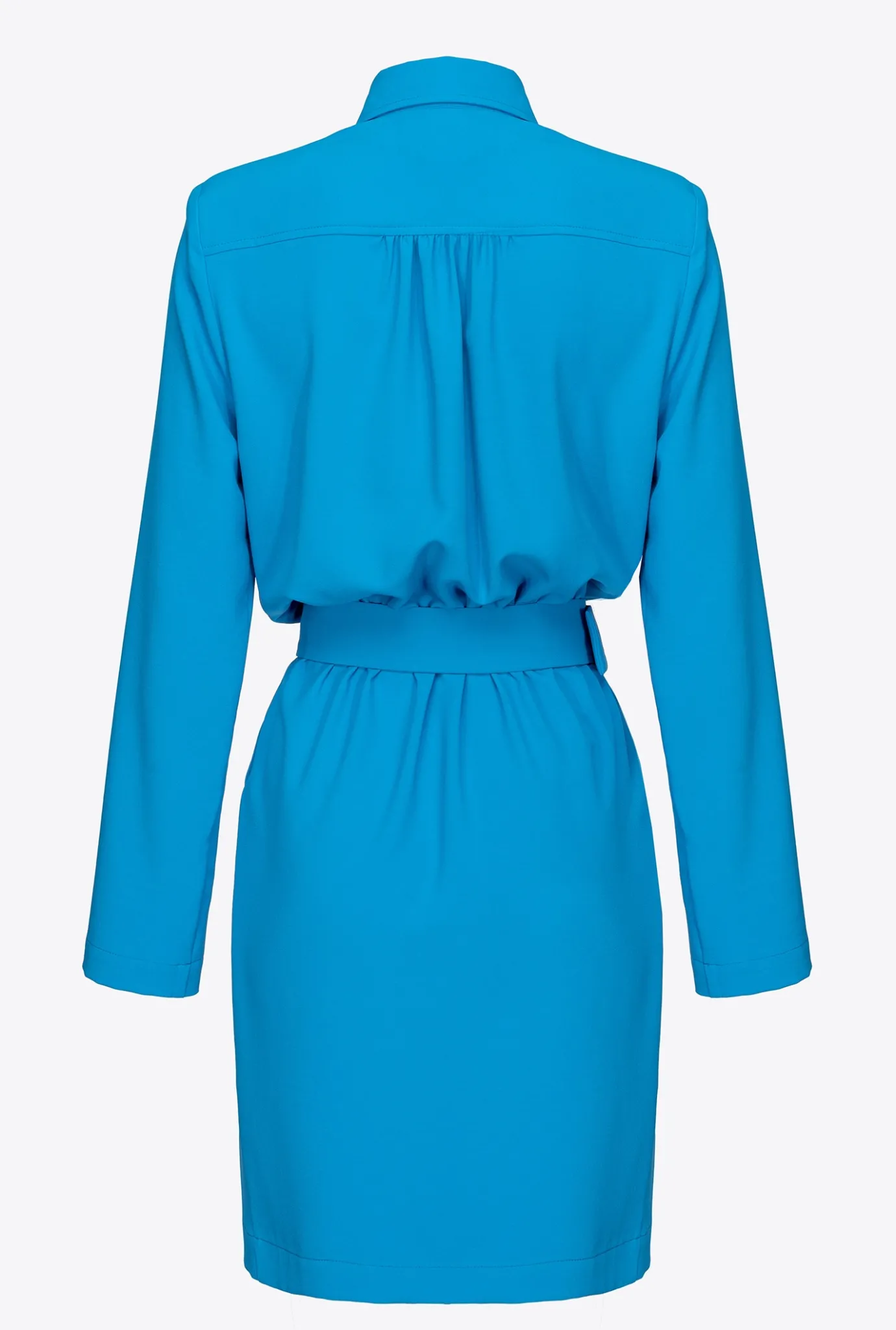 Robes|PINKO Robe Chemise A Boucle Love Birds Bleu Directoire