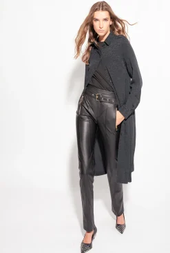 Chemises Et Blouses|PINKO Robe Chemise En Jacquard A Logo Noir Limousine