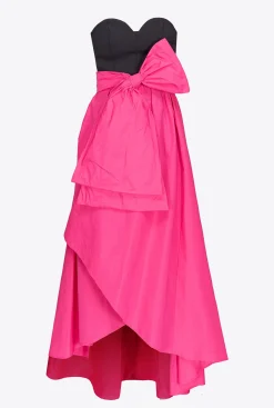 Robes|PINKO Robe Deux-Pièces Avec Combishort Noir/Fuchsia