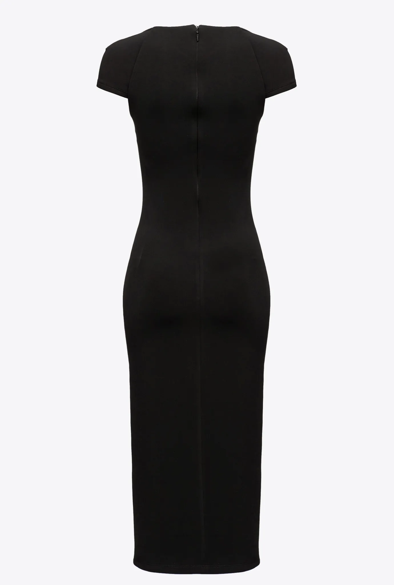 Robes|PINKO Robe Longue Moulante Unie Noir Limousine