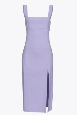 Robes|PINKO Robe Mi-Longue En Lin Stretch Orchidee Claire
