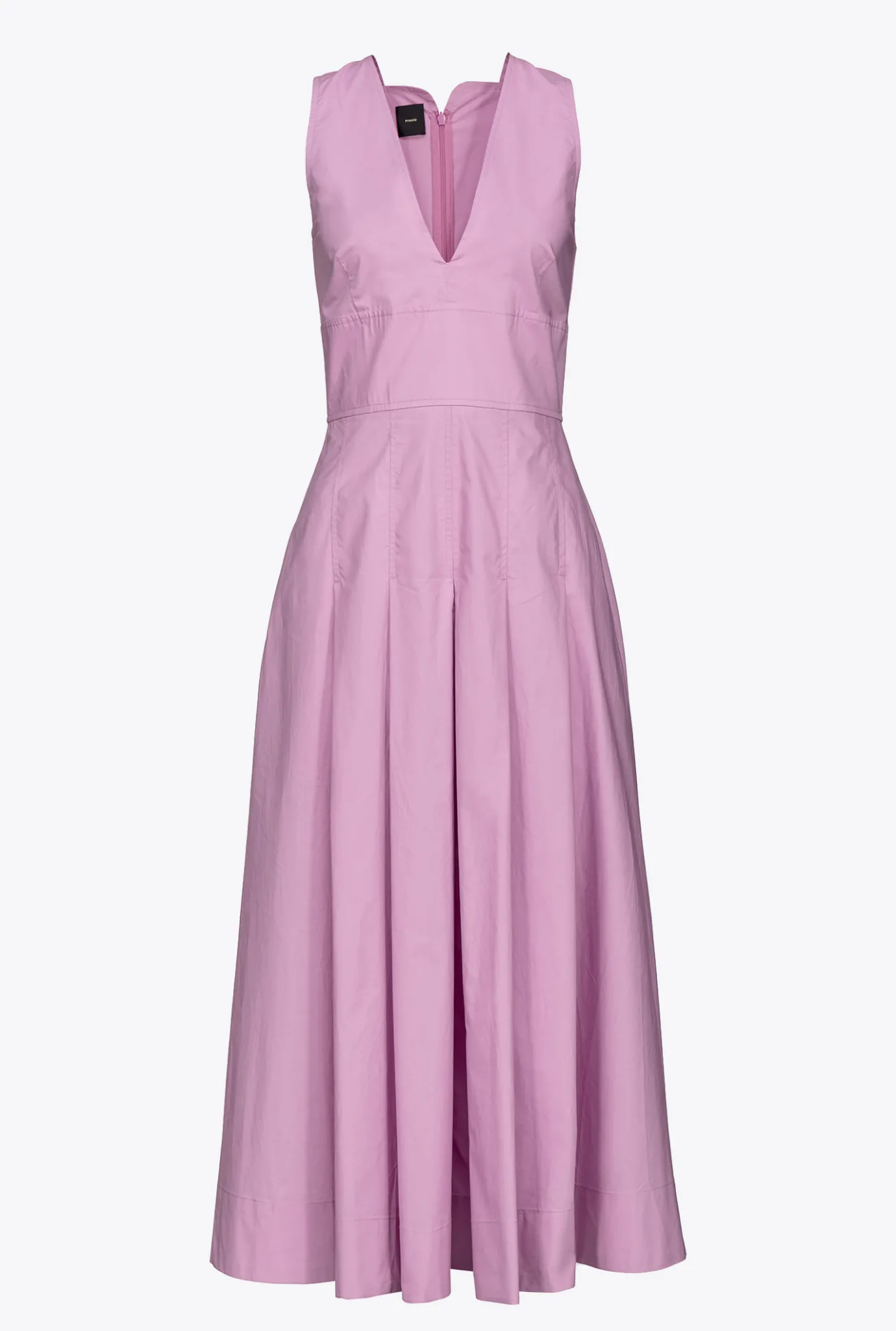 Robes|PINKO Robe Plissee En Popeline Safran Fonce