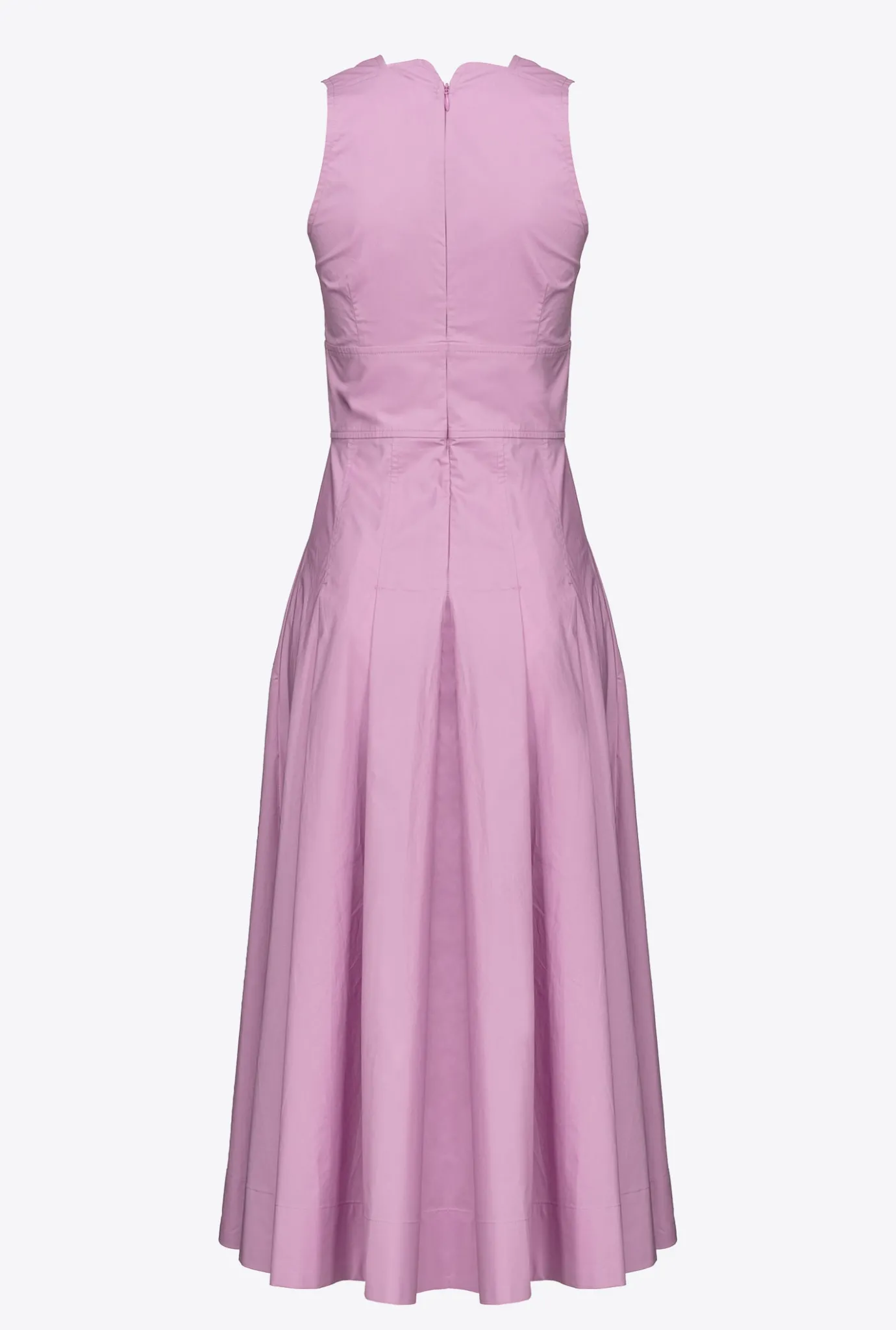 Robes|PINKO Robe Plissee En Popeline Safran Fonce