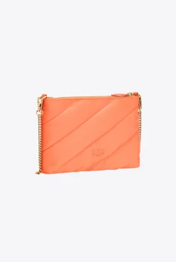 Sacs À Bandoulière|PINKO Sac A Bandoulière Flat Bag Recycled Orange Vif-Or Antique