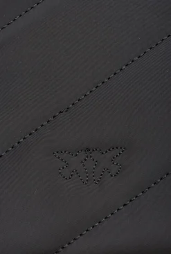 Sacs À Bandoulière|PINKO Sac A Bandoulière Flat Bag Recycled Noir-Vieil Or