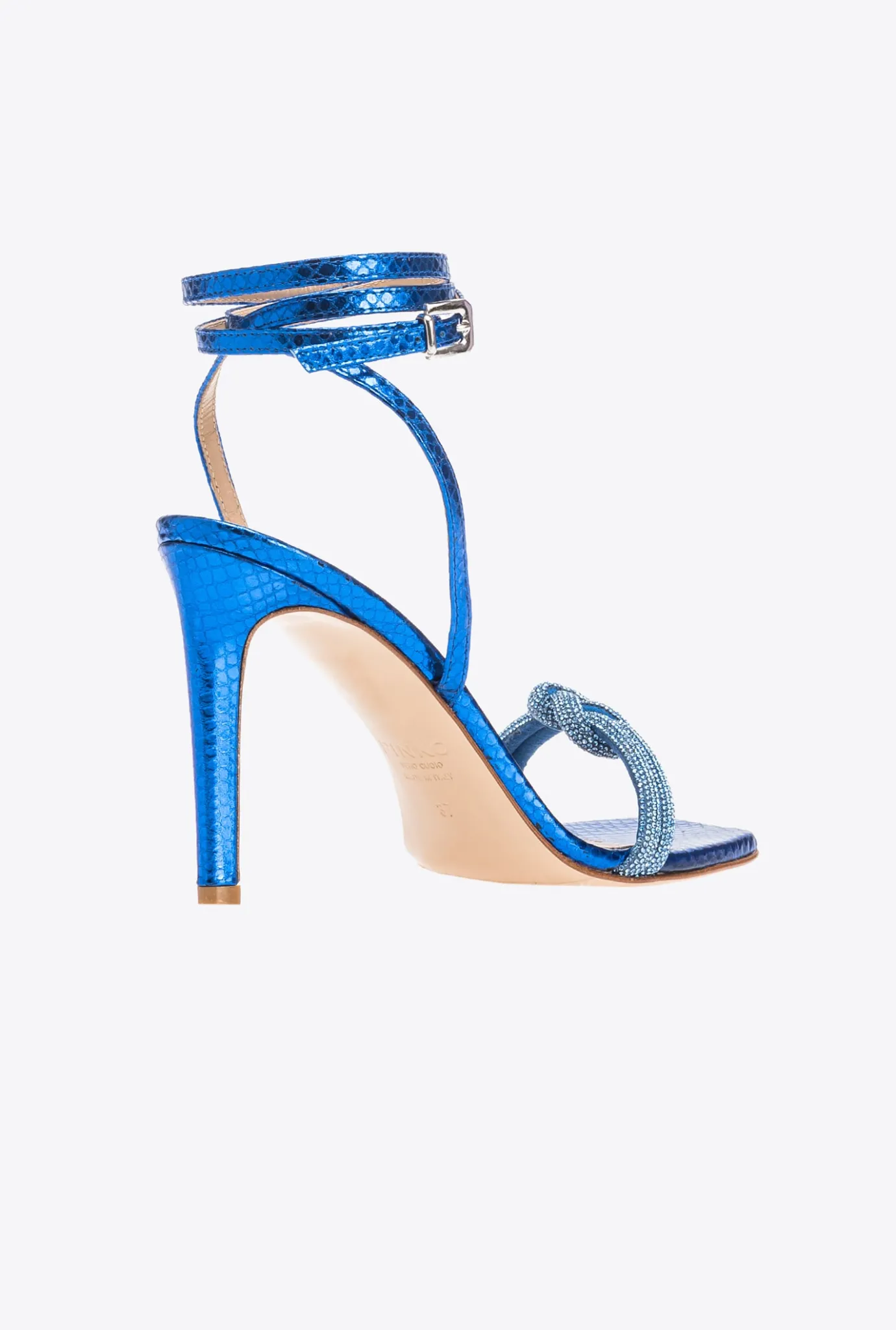 Chaussures|PINKO Sandales Avec Noeud En Strass Bleu Clematite