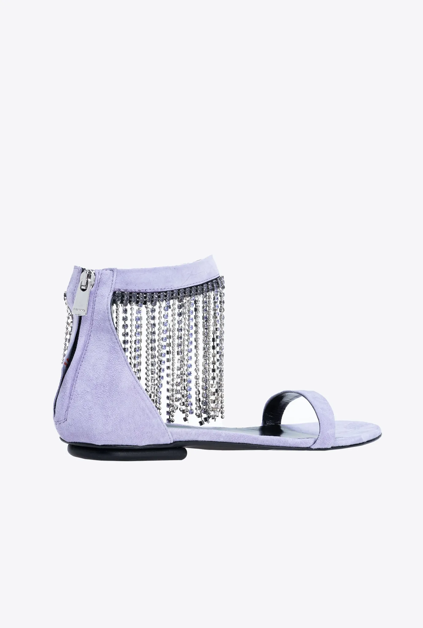 Chaussures|PINKO Sandales Plates A Franges En Strass Iris